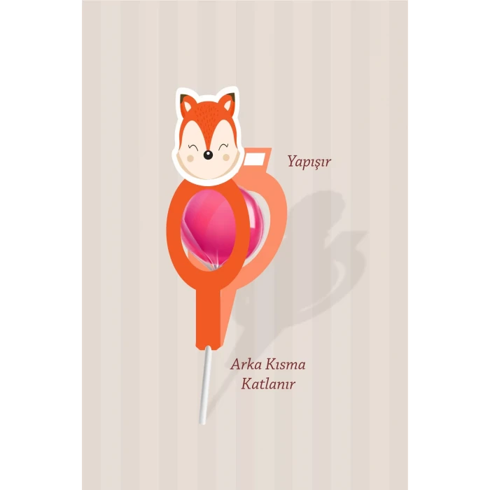 Orman Hayvanları Temalı Lolipop Sargısı 10lu