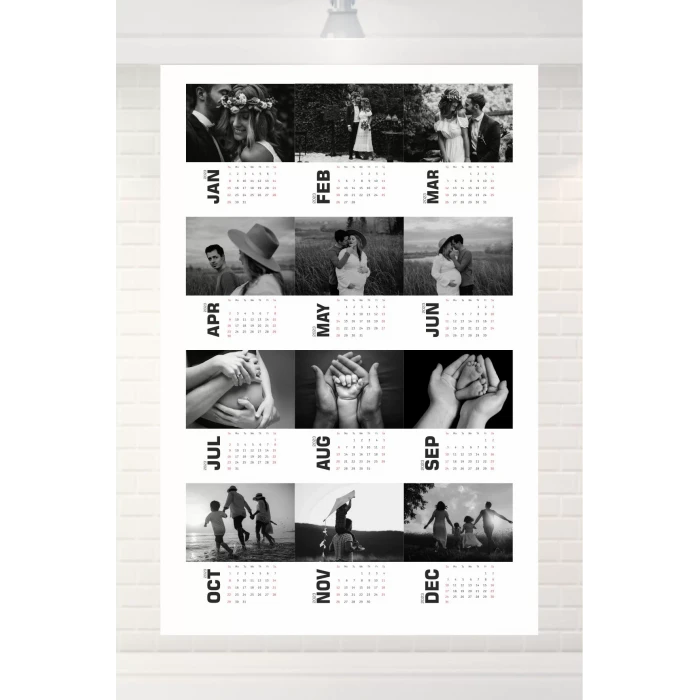 Kişiye Özel Fotoğraflı Masa Üstü Takvim