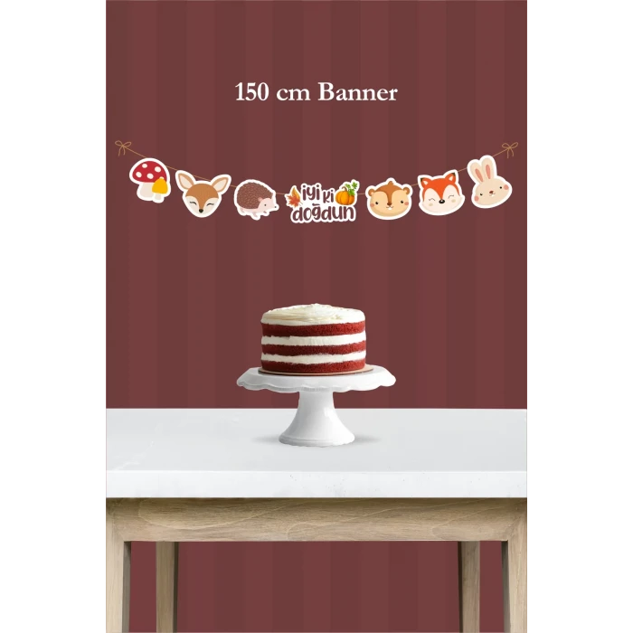 Orman Hayvanları Büyük Banner *Kalın Kağıt 150cm