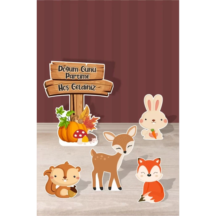 Orman Hayvanları Konsepti *Ayaklı Pano Set