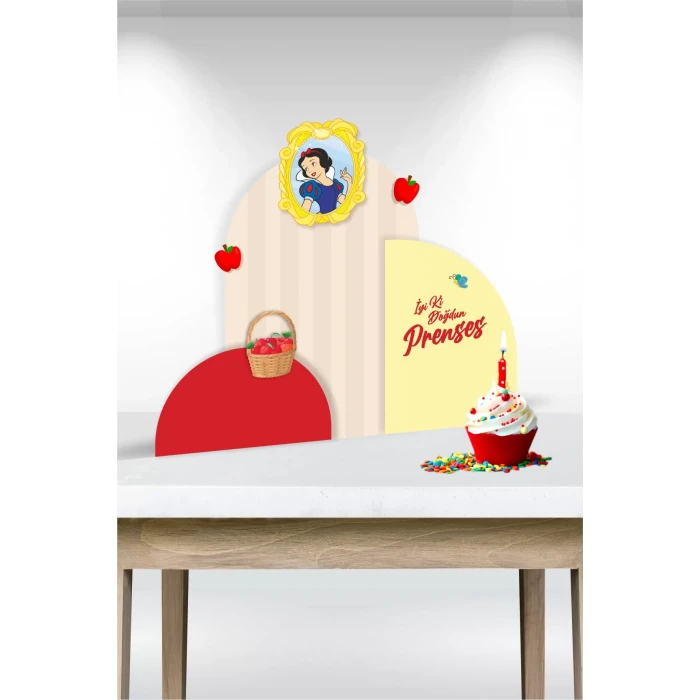 Pamuk Prenses Parçalı Ayaklı Pano 3Boyutlu (Masa Üstü) * Kalın Kağıt