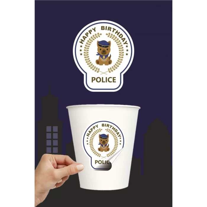 Polis Sticker (Etiket) ** Yapışkanlı Kağıt
