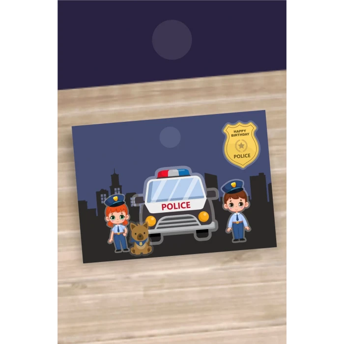 Polis Temalı Amerikan Servisi 8li A4