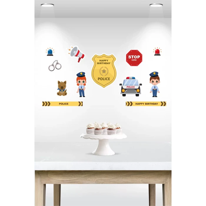 Polis Temalı Çok Parçalı Afiş *Kalın Kağıt