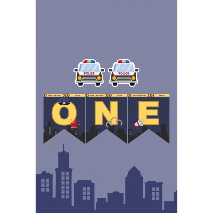 Polis Temalı ONE banner *Kalın Kağıt