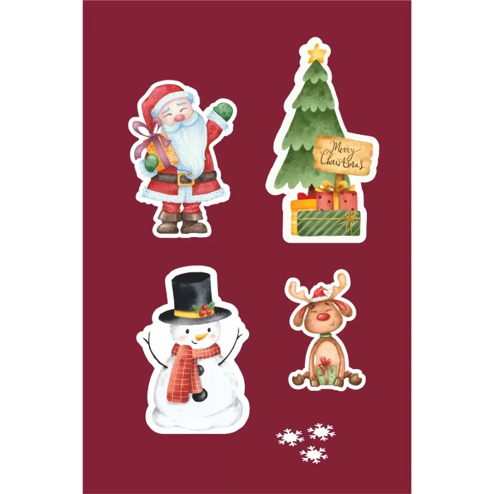 Yılbaşı Christmas Ayaklı Pano * Masa Üstü (Kalın Kağıt)