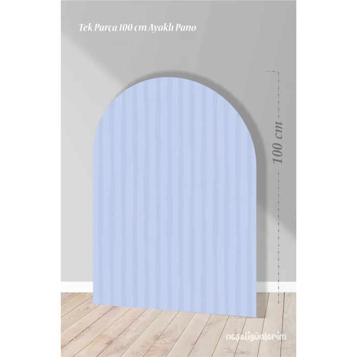 Mavi Çizgili Ayaklı Pano Arka Fon 100 cm | Tasarım | Kapı | Oda | Dekor