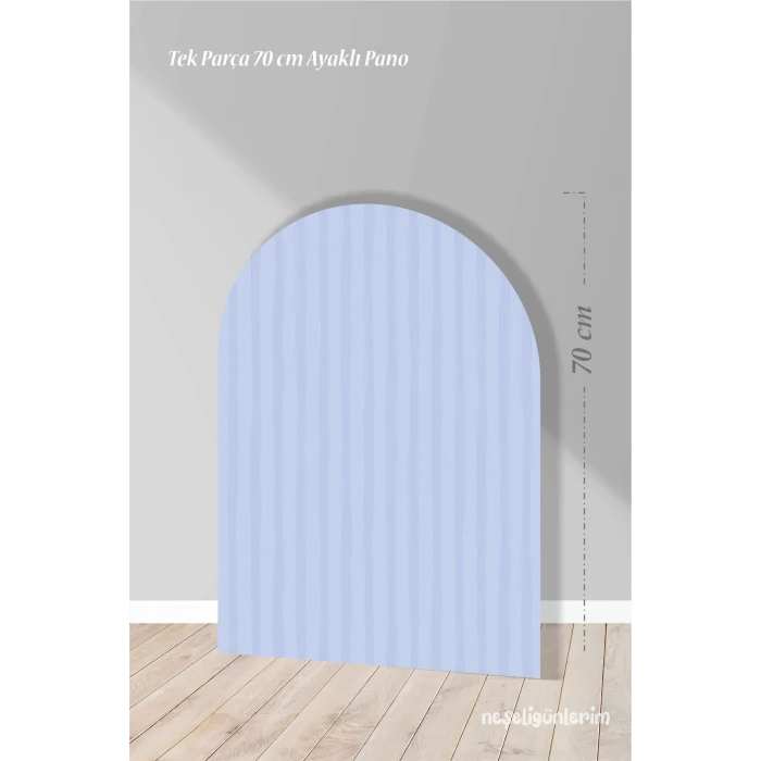 Mavi Çizgili Ayaklı Pano Arka Fon 70 cm | Tasarım | Kapı | Oda | Dekor