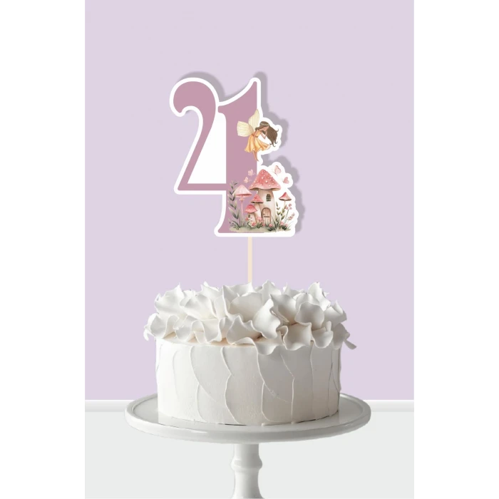 Peri Kızı Teması 4 Yaşında Pasta Süsü *Kalın Kağıt