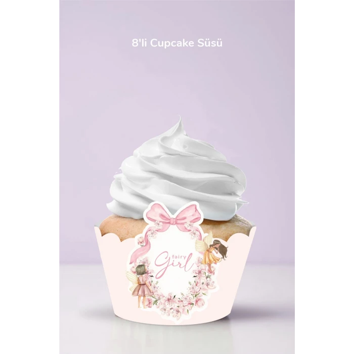 Peri Kızı Temalı Cupcake Sargısı 8li