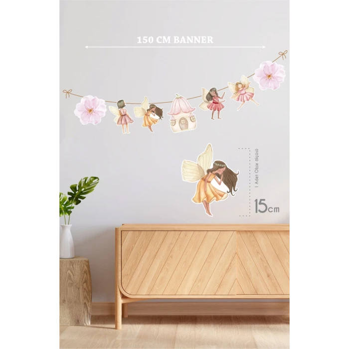 Peri Kızı Temalı Doğum Günü* Büyük Banner *Kalın Kağıt 150 cm