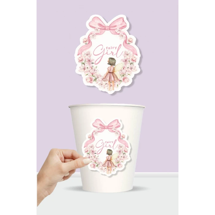 Peri Kızı Temalı Doğum Günü Seti Sticker (Etiket) 20 li