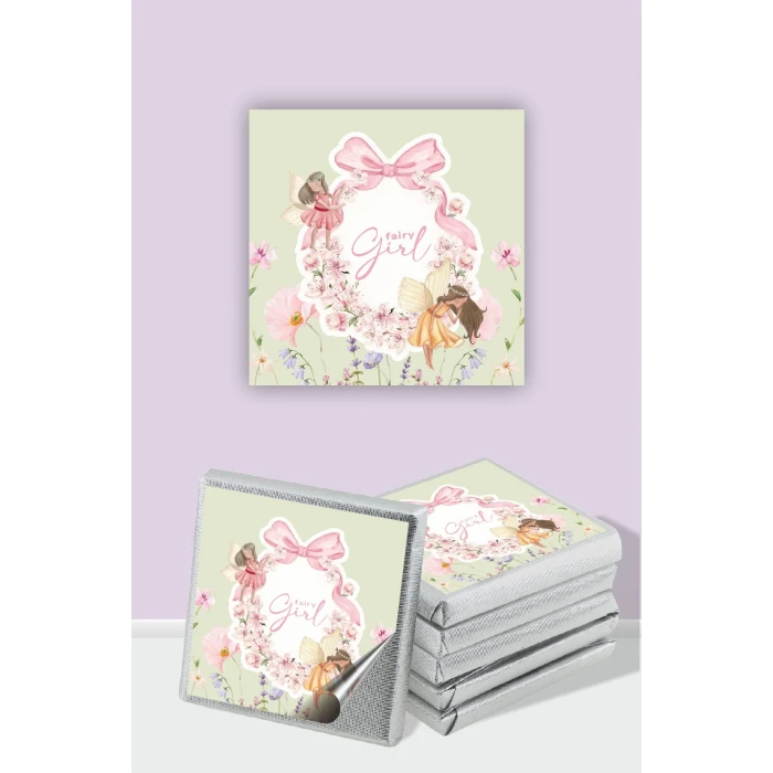 Peri Kızı Temalı Doğum Günü Çikolata Etiketi * Sticker 60 adet 4x4 cm