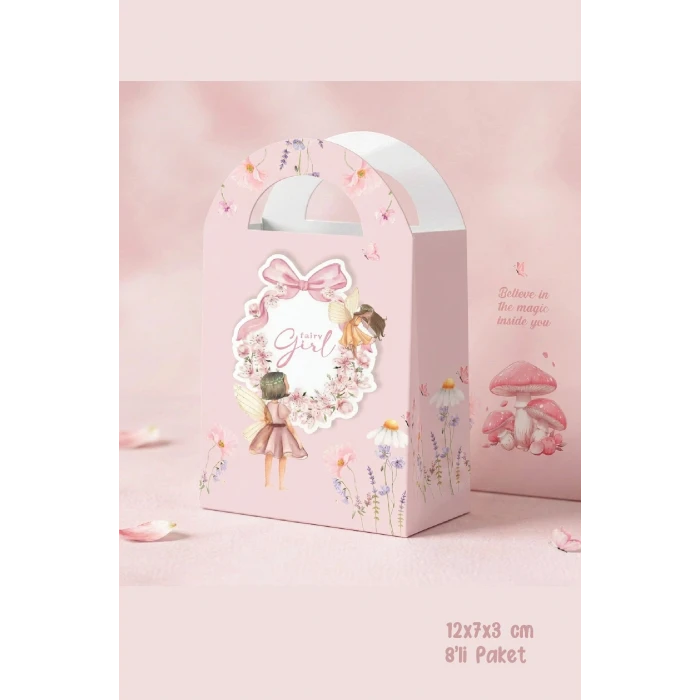 Peri Kızı Teması Mini Çanta 12x7 cm 8li Paket