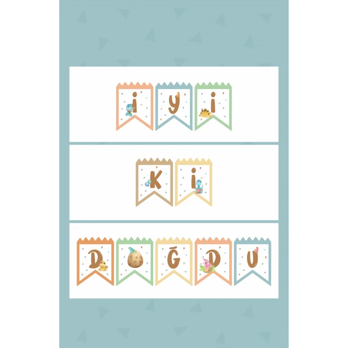 Baby Dinozor Temalı Büyük Banner *Kalın Kağıt 150cm