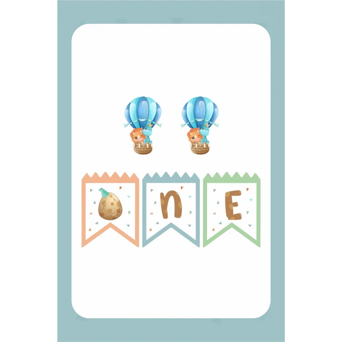 Baby Dinozor Temalı ONE banner *Kalın Kağıt