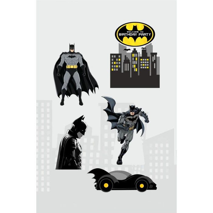 Batman Temalı Doğum Günü Parti Malzemeleri Seti Ayaklı Pano (Masa Üstü) *Kalın Kağıt