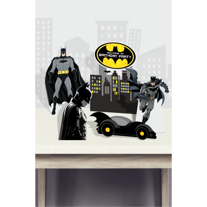Batman Temalı Doğum Günü Parti Malzemeleri Seti Ayaklı Pano (Masa Üstü) *Kalın Kağıt