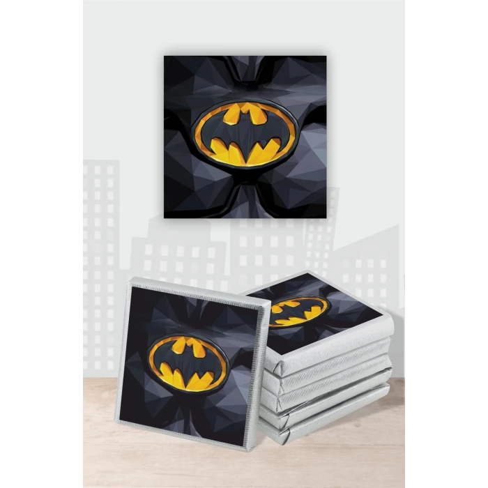 Batman Temalı Doğum Günü Parti Malzemeleri Seti Sticker * 60 adet 4x4 cm
