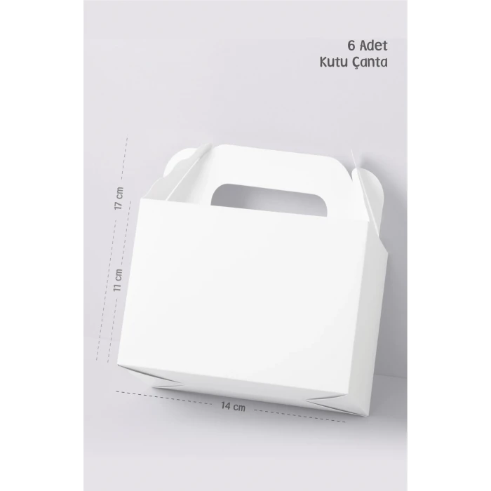 Beyaz - Baskısız Kutu Çanta Postacı 14x17 cm *6lı Paket