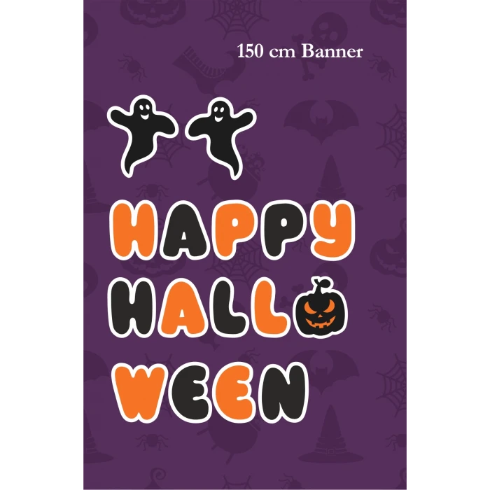 Cadılar Bayramı Halloween Harf Büyük Banner *Kalın Kağıt 150cm