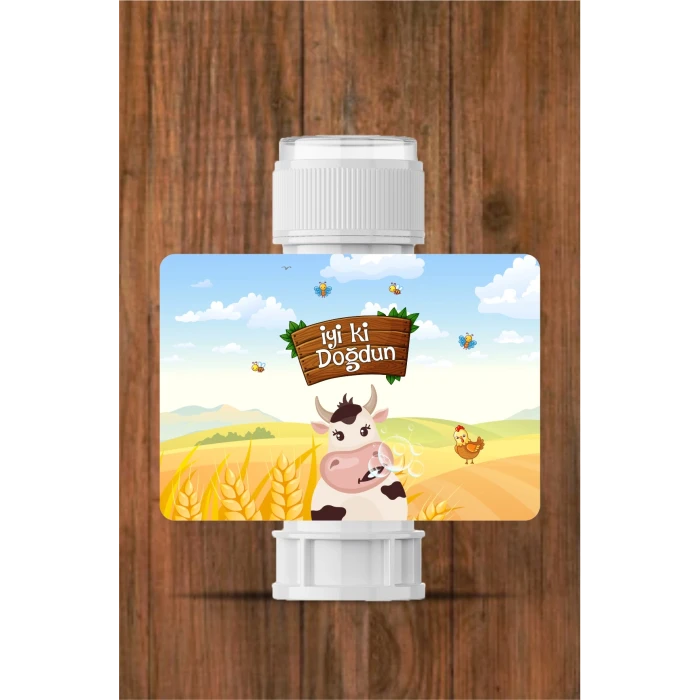 Çiftlik Temalı Doğum Günü * 18 Adet Köpük Baloncuk Etiketi