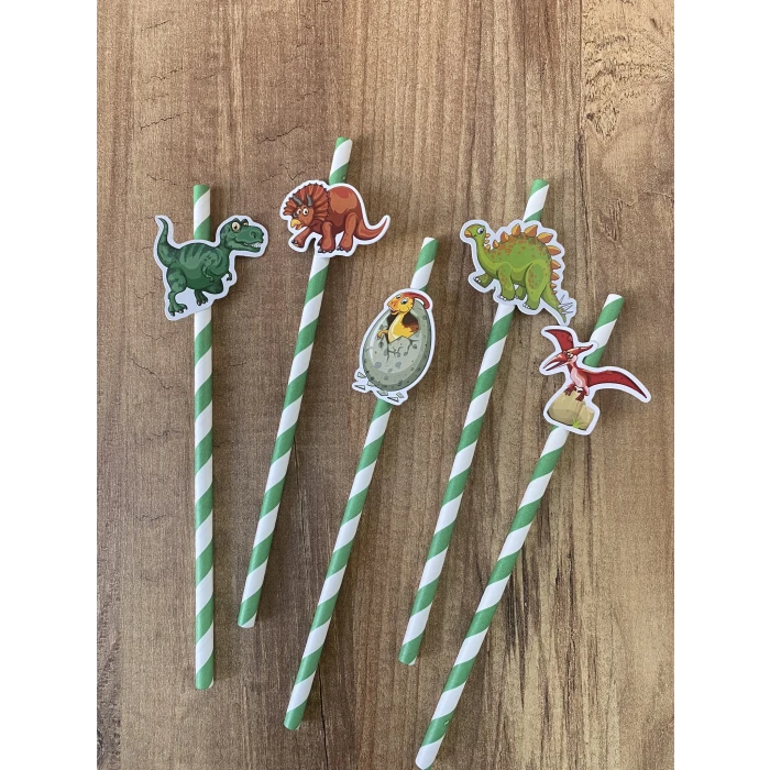 Dinazor Temalı 10lu Figürlü Pipet Seti