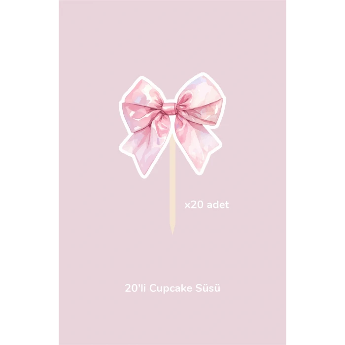 Fiyonk Temalı Doğum Günü Kürdanlı Cupcake Süsü 20li