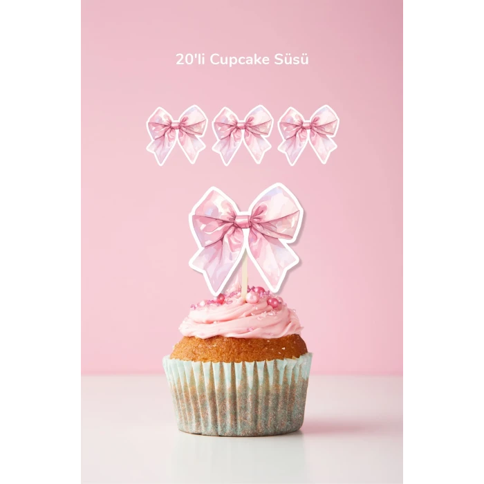 Fiyonk Temalı Doğum Günü Kürdanlı Cupcake Süsü 20li