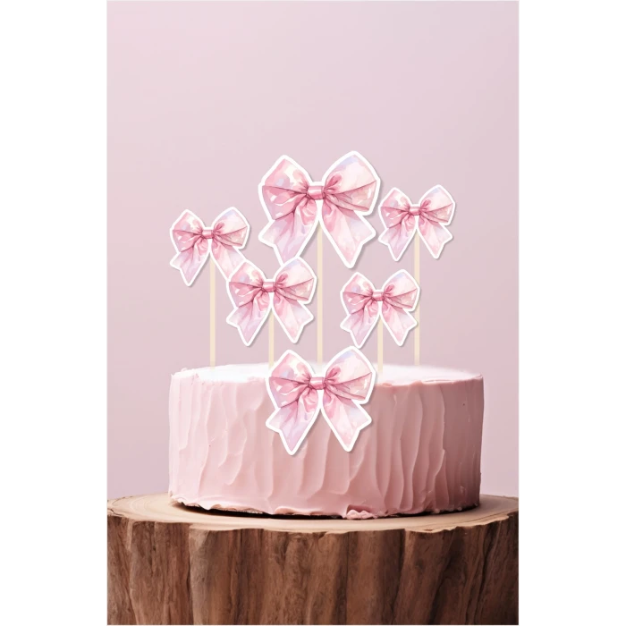 Fiyonk Temalı Doğum Günü Kürdanlı Pasta Süsü