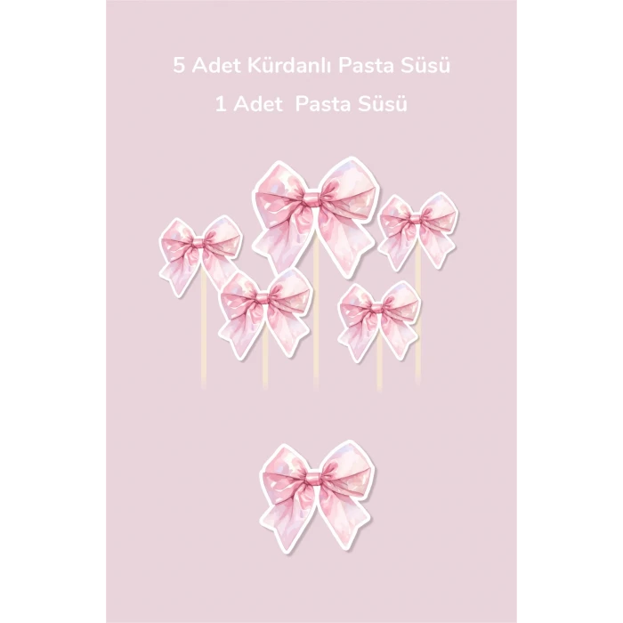 Fiyonk Temalı Doğum Günü Kürdanlı Pasta Süsü