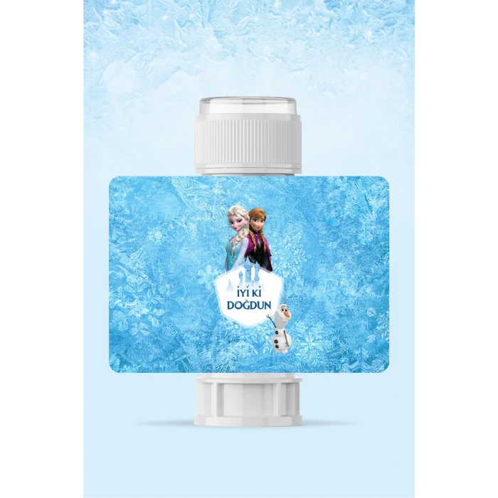 Frozen Karlar Ülkesi Temalı - 18 Adet Köpük Baloncuk Etiketi