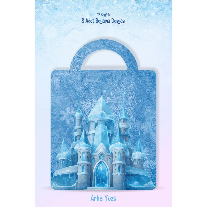 Frozen Temalı - Boyama Dosyası Doğum Günü Parti Seti Hediyesi 15x21cm 8li Paket