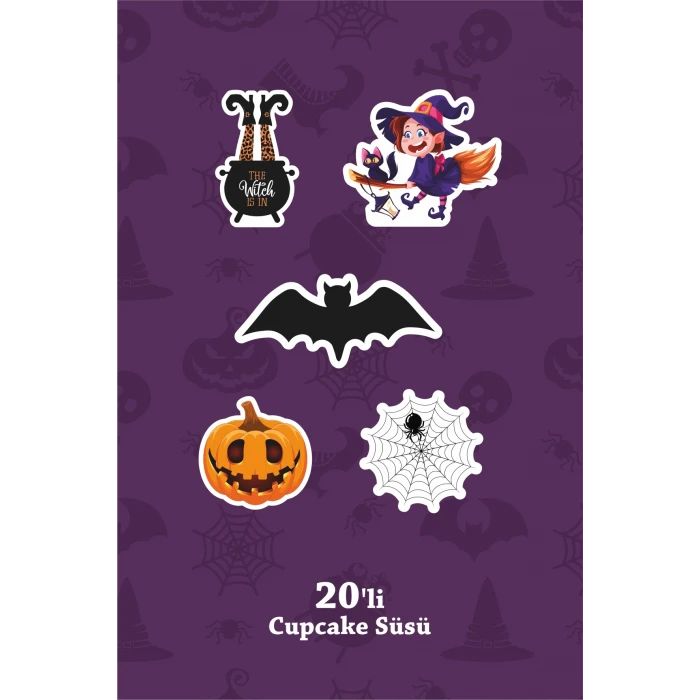 Halloween Cadılar Bayramı Temalı 10lu Figürlü Pipet Seti