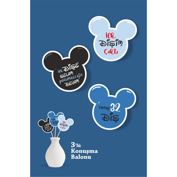İlk Dişim Çıktı Mickey Mouse Baby Temalı - Diş Buğdayı Seti