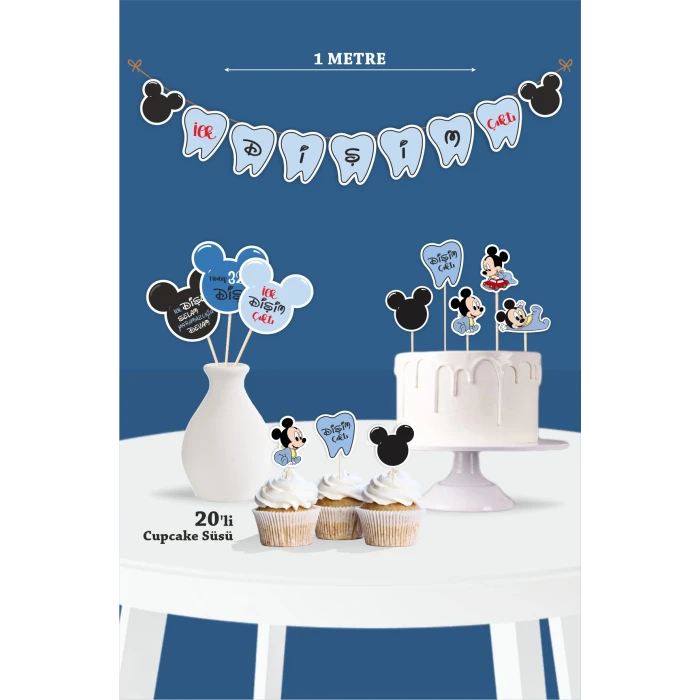 İlk Dişim Çıktı Mickey Mouse Baby Temalı - Diş Buğdayı Seti