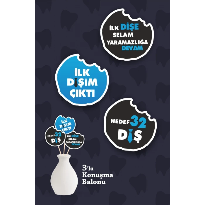 İlk Dişim Çıktı Patron Bebek Boss Baby Temalı - Diş Buğdayı Seti