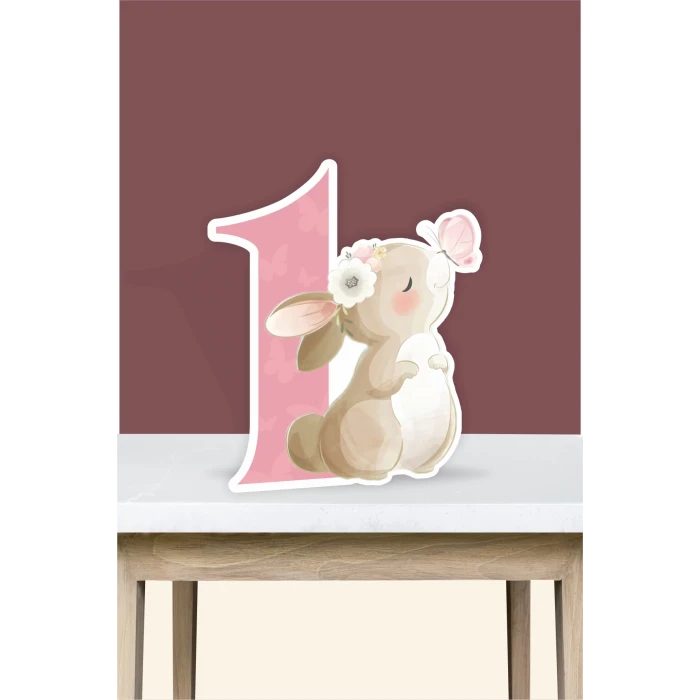 Kelebekli Tavşan Teması 1 Yaş Doğum Günü Seti