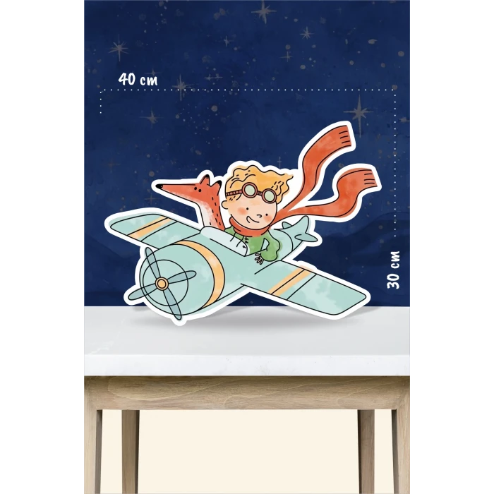 Küçük Prens Little Prince Temalı - 30x40 cm Ayaklı Pano