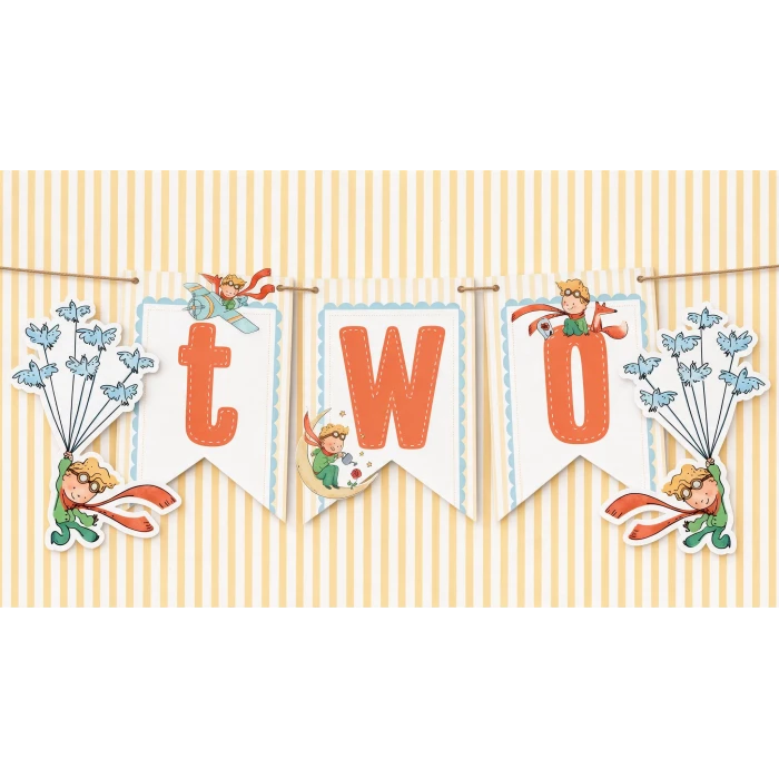 Küçük Prens Teması TWO banner 2 yaş *Kalın Kağıt