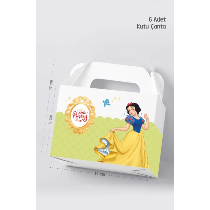 Pamuk Prenses Kutu Çanta Postacı 14x17 cm *6lı Paket