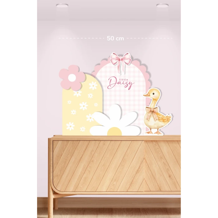 Papatya Temalı Parçalı Ayaklı Pano 3Boyutlu (Masa Üstü) * Kalın Kağıt