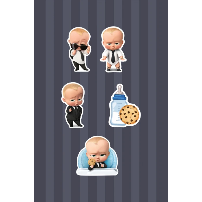 Patron Bebek Boss Baby Temalı  10lu Figürlü Pipet Seti