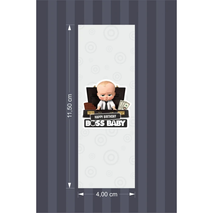 Patron Bebek Boss Baby Temalı Çikolata Sargısı *20li