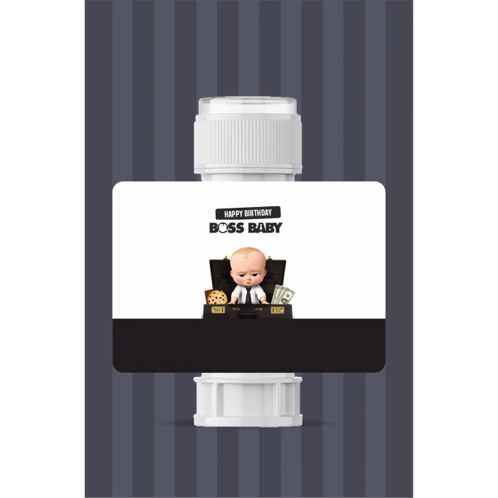 Patron Bebek Boss Baby Temalı Doğum Günü * 18 Adet Köpük Baloncuk Etiketi