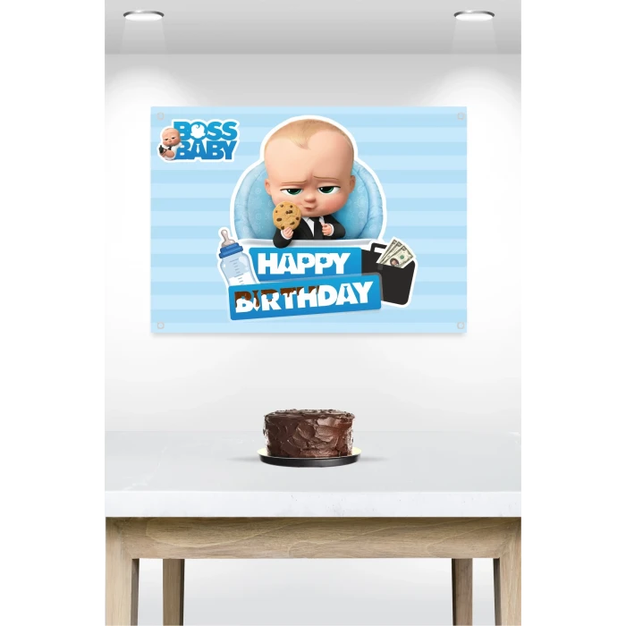 Patron Bebek Boss Baby Temalı Doğum Günü * Branda Afiş 50x70 cm