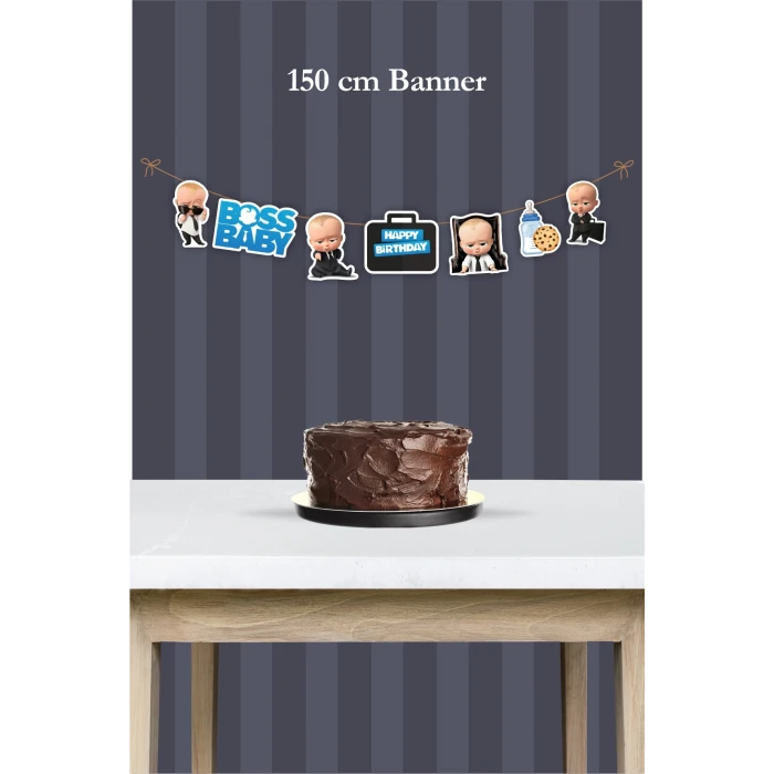 Patron Bebek Boss Baby Temalı Büyük Banner *Kalın Kağıt 150cm