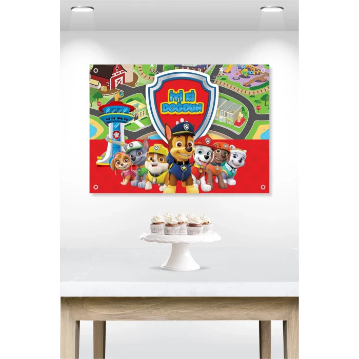 Paw Patrol Temalı Doğum Günü * Branda Afiş 50x70 cm