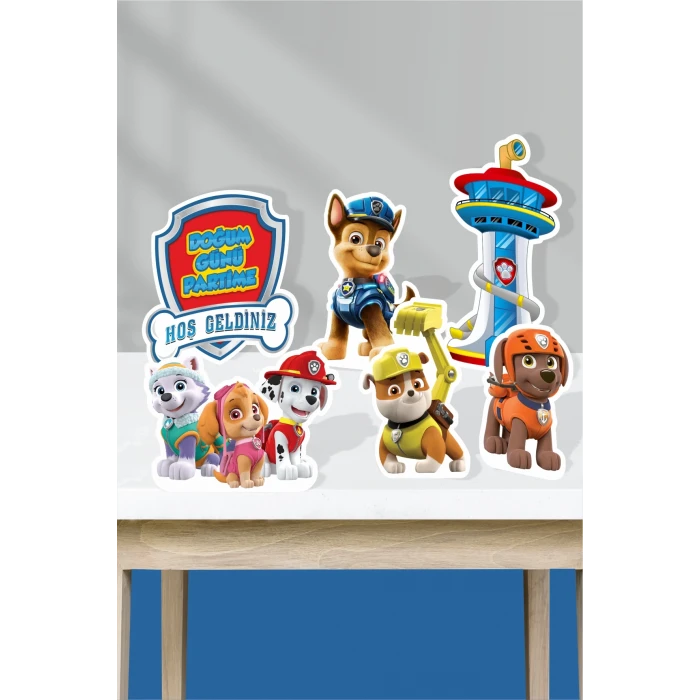 Paw Patrol Temalı Ayaklı Pano Set (Masa Üstü) *Kalın Kağıt