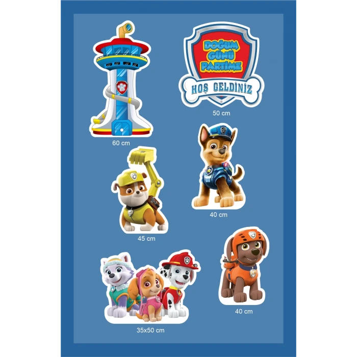 Paw Patrol Temalı Doğum günü * Ayaklı Pano Seti